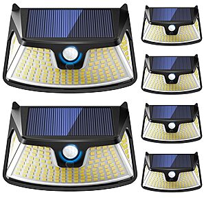 6-Pack BUCASA 850LM 152-LED Solar 270° Wide-Angle Motion Sensor Outdoor Security Light $17.50 ($2.91 each) + Free Shipping w/ Prime or on $35+
