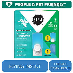 2-Piece STEM Plug-In Blue Light Flying Insect Trap w/ Sticky Refill $14.98 + $5 Walmart Cash + Free Shipping w/ Walmart+ or on $35+