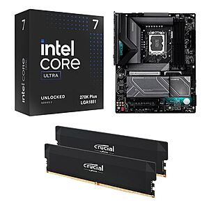 [Micro Center - Read Description] Intel Core Ultra 7 270K Plus CPU + Gigabyte Z890 Eagle WiFi7 Plus 1851 MB + 32GB Crucial Pro DDR5-6400 RAM $599.99