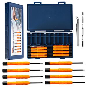 Precision Screwdriver Set with Magnetic Tips, 8-in-1 Multi-Function Screwdrivers, 4-in-1 Magnetic Mini Screwdriver, Tweezers, Storage Case $2.5