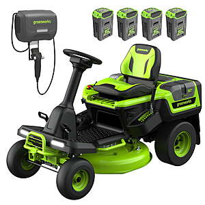 Greenworks 60V 30" CrossoverT Riding Lawn Tractor + (2) 8.0 Ah, (2) 4.0 Ah Batteries & 600-Watt Charger $2499