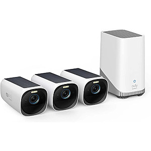 Certified Refurbished eufy eufyCam3 Wireless Solar Security Camera System 4K Outdoor Cam Local Storage $199.99