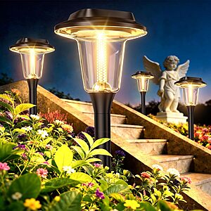 8-Pack BUCASA Outdoor IP65 Solar Pathway Lights $25 + Free Shipping w/ Prime or on $35+