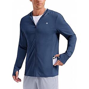 PINSPARK Mens UPF50+ Full Zip Up Hoodies (Multiple Colors) $10 + Free Shipping w/ Prime or orders $35+