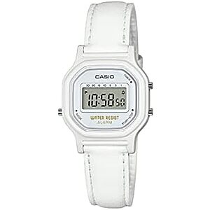 $17.97* | 25.5mm Casio Women's 'Vintage' Series Digital Watch w/ Leather Band (White) at Amazon