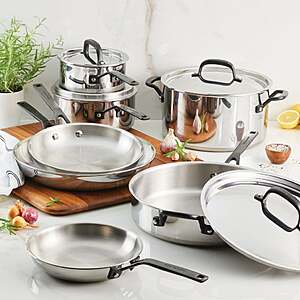 KitchenAid 11-piece 5-ply Clad Stainless Steel Cookware Set $359.99 Free shipping Costco.com