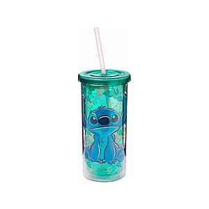 Silver Buffalo Disney Lilo and Stitch Tropical Pattern Plastic Tall Cold Cup with Lid and Straw, 20 Ounces - $6.99 + free ship w/ Prime