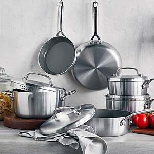 GreenPan GP5 Ceramic Non-Stick Stainless Steel 10-piece Cookware Set $319.99 Free Shipping Costco.com