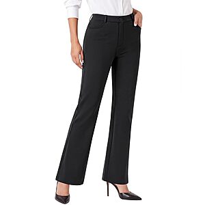 Keriffe Women's High-Rise Flare Dress Pants (Various) $12.99 + Free Shipping w/ Prime or on $35+