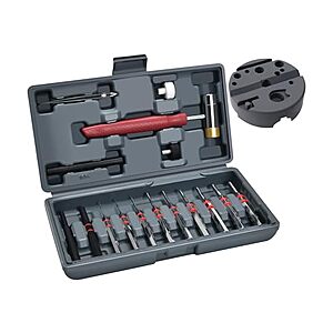 W WIREGEAR 14Pcs Roll Pin Punch Set with Hammer and Bench Block $28.99