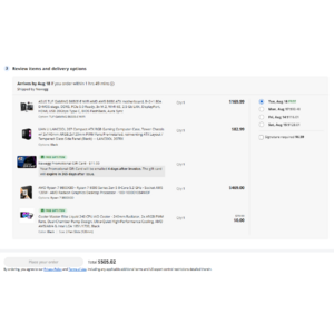 Ryzen 7 9800x3d+ Asus TUF gaming B650-E + AIO + Lian Li 207 $505.02