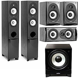 Energy Connoisseur Speakers: 2x CF-30 Floors + CC-5 Center + CB-5 Bookshelves = ESW-C8 Sub $449 + Free S/H