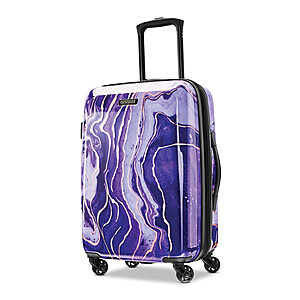 22.5" American Tourister Hardside Print Carry-On Spinner - Luggage (AMETHYST PURPLE) $47.99