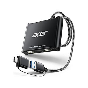 acer USB 3.0 HDMI Capture Card, 4K HDMI Loop-Out, 1080P 60Hz for Streaming, $19.99, FS Prime, Woot!