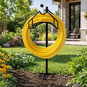 150' Utopia Home Freestanding Garden Hose Holder (Black) $15.99 + Free Shipping w/ Prime or on $35+