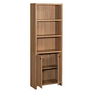 Mainstays Westley 5 Shelf Bookcase with Doors, 3 finishes, $58.18, FS, Walmart