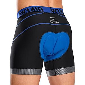 5" Bikewa Men’s 4D Padded Cycling Underwear w/ Anti-Slip Leg Grips (S-3XL, Various Colors) $12.99 + Free Shipping w/ Prime or on $35+