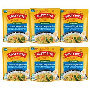 [SnS] $11.83 | 6-Pack 10-Oz TASTY BITE Coconut Vegetables at Amazon ($1.97 each)