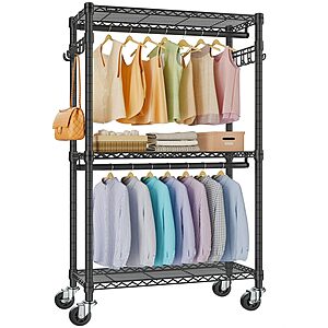 77" VIPEK R2 Heavy Duty Adjustable Rolling Clothes Rack (Black) $49.99 + Free Shipping