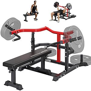 YOLEO 2-in-1 Chest Press Machine w/ Independent Converging Arms & Adjustable Weight Bench (1100 LBS) $143.99 + Free Shipping
