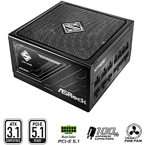 1000W ASRock Steel Legend ATX3.1 80 Plus Gold Modular Power Supply $89.99 + Free Shipping