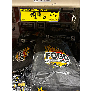 FOGO 17.6 lb. Premium Wood Lump Charcoal $9.18. In store Home Depot. YMMV