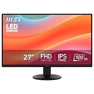 MSI 27” FHD IPS 100Hz Productivity Monitor $84.99 Free Shipping Costco.com