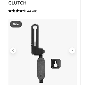 Peak Design Clutch Micro (Mirrorless) Camera Hand Strap: L or I Plate $13.74