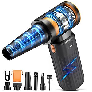 Compressed Air Duster, 260000RPM Cordless Electric Air Blower with Brushless Motor $19.99