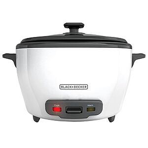 BLACK+DECKER 6-Cup Rice Cooker w/ Steaming Basket (RC506) $21.99 + Free Shipping w/ Prime or on $35+