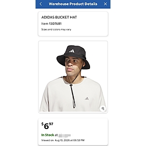 Adidas Bucket Hat $6.97 in Costco stores. YMMV