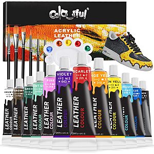 Colorful Leather Paint Set 12/24/36-Pack from $6.50+ Free Shipping w/ Prime or on $35+