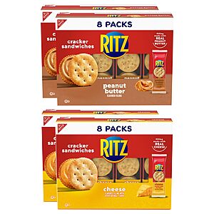 [S&S, AC] $12.42: Ritz Peanut Butter & Cheese Sandwich Crackers Variety Pack (32 Snack Packs)