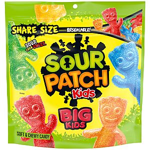 [S&S, AC] $2.77: Sour Patch Kids Big Kids Soft and Chewy Gummy Candy, Share Size, 12 Ounce