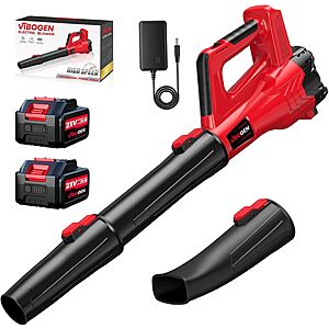 Electric Leaf Blower Cordless with Battery and Charger for Lawn Care Small | Portable Hand Held Lightweight 2 Speed Modes Leaves Blower 420CFM 150MPH with 2x4.0Ah Battery $29.99