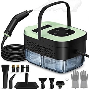 Steam Cleaner, Portable Steamer for Cleaning with 16pcs Accessories, 6-Level Adjustable and 15s Heat-Up, Handheld Steam Cleaner $49.99