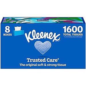 [SnS, AC] $42.85 | 3 × 8-Pk 200-Ct Kleenex Trusted Care 2-Ply Facial Tissues ($14.28 each) + $15 credit at Amazon