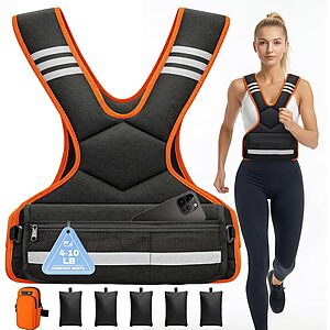 4-10 lb Adjustable Weighted Vest w/ Removable Iron Sand Weights $9.09 + Free Shipping w/ Prime or on $35+