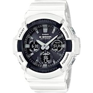 $108* | Casio Men's G-Shock GAS-100B-7ACR Solar White Resin Watch at Amazon