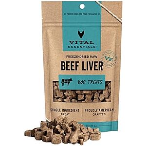[NEW, SnS, AC] $2.69 | 2.1-Oz Vital Essentials Freeze Dried Dog Treats, Beef Liver at Amazon