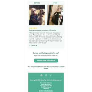 50% off on BodyFast Premium with code BODYFAST50
