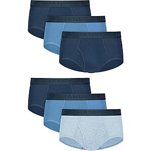 6-Pack Hanes Men's Underwear Briefs Ultimate Comfortsoft Moisture-Wicking Tagless (2 Color Styles) $19