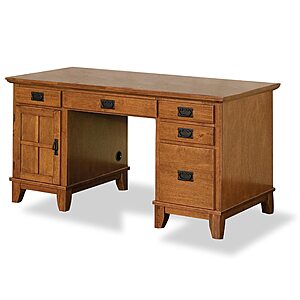 Homestyles Arts & Crafts Cottage Oak Pedestal Desk $242.39 + Free S&H at Amazon
