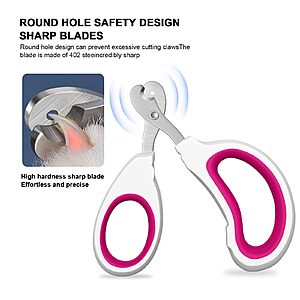 $3 FS with Prime or $35 AMZ Aogeili Cat Nail Clippers - Stainless Steel, Non-Slip, Safe for Small Pets