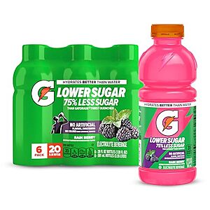[SnS] $3.77* | 6-Pk 20-Oz Gatorade Lower Sugar Sports Drink (Rain Berry) at Amazon