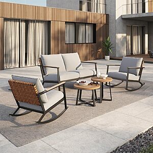 Grand patio 5-Piece Wicker Rocking Bistro Set Outdoor $339.99