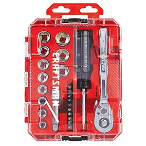 $19.98: CRAFTSMAN VERSASTACK 24 -Piece Metric Mechanics Tool Set with Hard Case at Lowe's, Free Pickup
