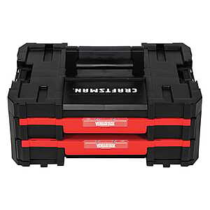 CRAFTSMAN VERSASTACK 17 in. 2-Drawer Tool Box 488 cu in Black/Red $36.99
