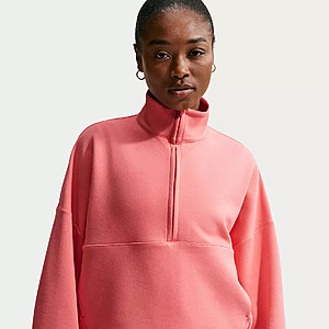 Nike Women's 24.7 ImpossiblySoft Oversized 1/2 Zip Sweatshirt (Sea Coral) $28.48 + Free Shipping on $49