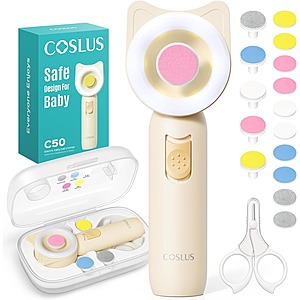 COSLUS 16-in-1 Electric Baby Nail Trimmer w/ 360° Light (2 Colors) $3 + Free Shipping w/ Prime or on $35+